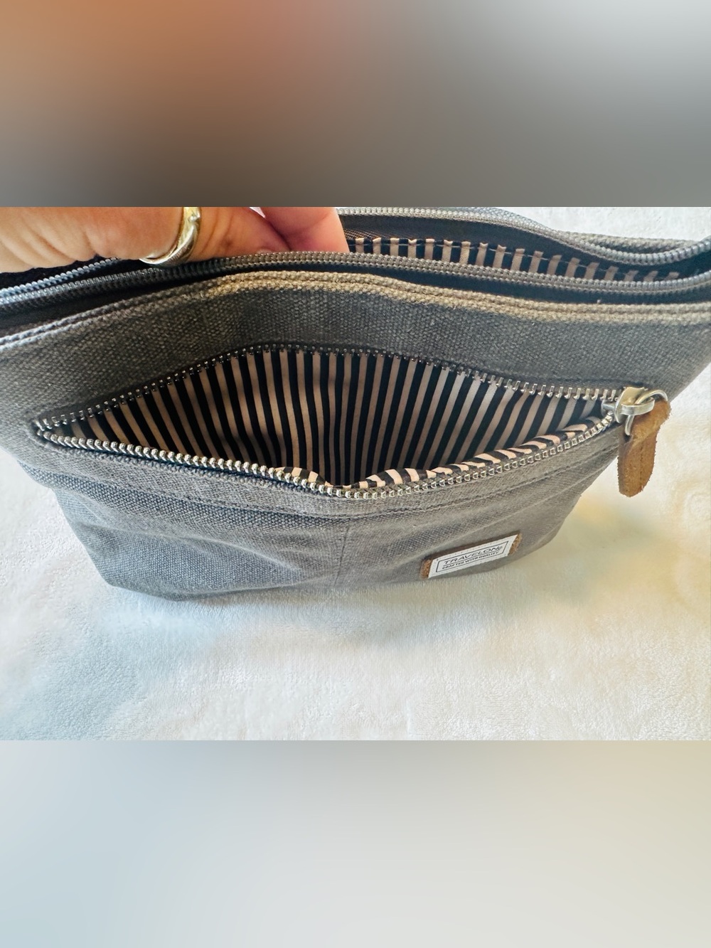 Travelon RFID Anti-Theft Heritage Women’s Crossbody Bag Purse Gray - Picture 7 of 13